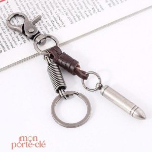 Porte-clé en cuir La Cartouche XXe Siècle