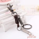 Porte-clé cuir élégant inspiré du XXe siècle