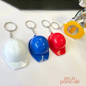 Porte-clé casque de chantier personnalisé