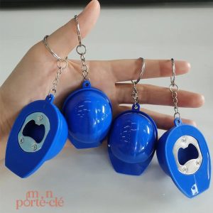 Porte-clé personnalisé avec motif de casque de chantier