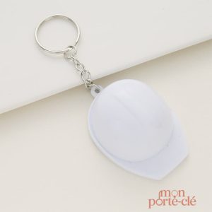 Porte-clé design casque de chantier unique