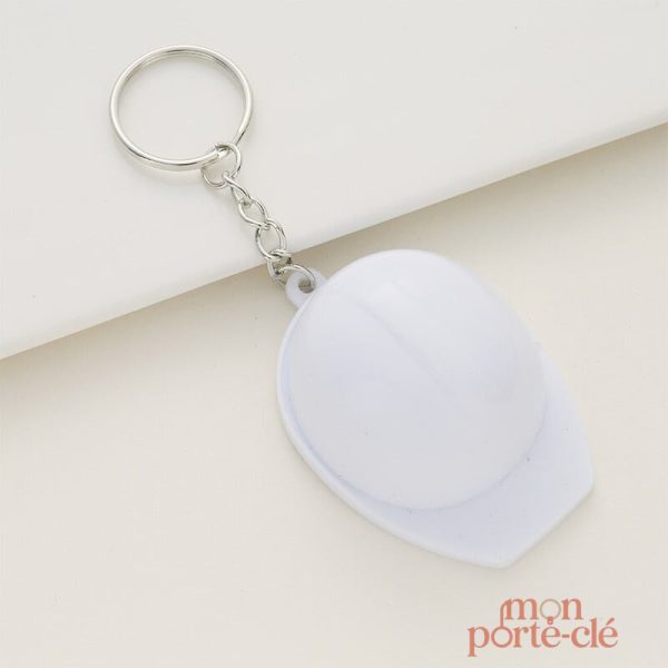 Porte-clé design casque de chantier unique