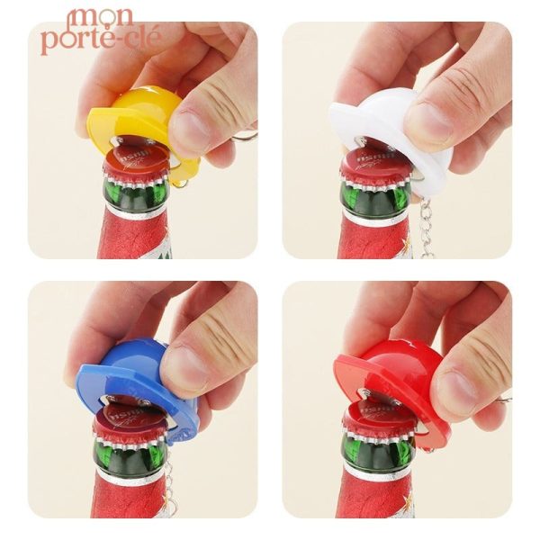 Porte-clé léger avec design de casque de chantier