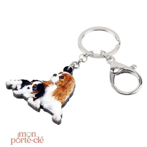 Porte-Clé chien en forme de Cavalier King Charles