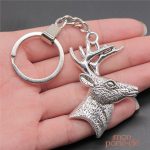 Porte-clé en forme de cerf, accessoire animalier unique