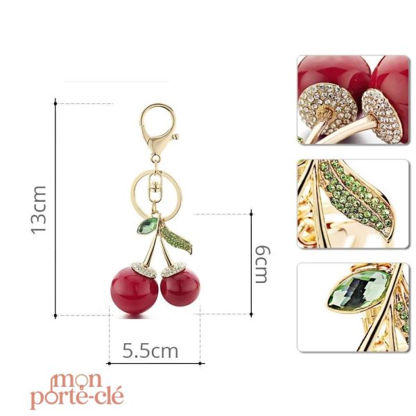 Porte-clé créatif, les cerises apportent une touche d'originalité