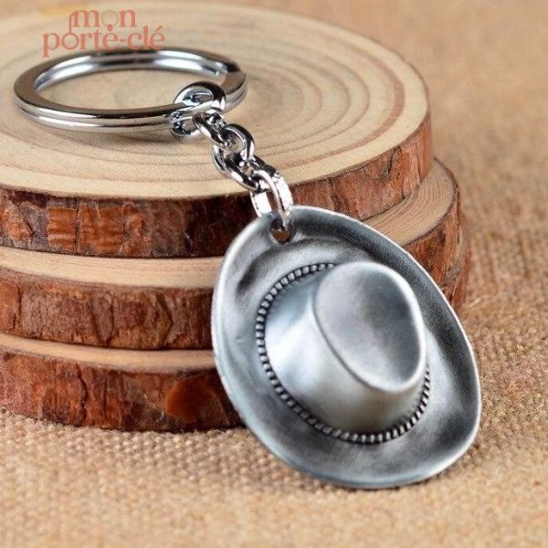 Porte-clé original en forme de chapeau de cowboy