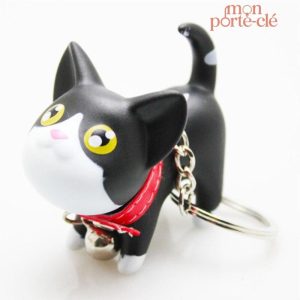 Porte-clé en forme de chat, design moderne