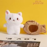 Charmant porte-clé en peluche chat coloré