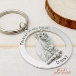 Porte-clé original avec chat stylisé