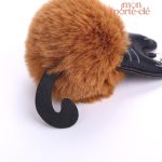 Porte-clé ludique avec pompon et chat
