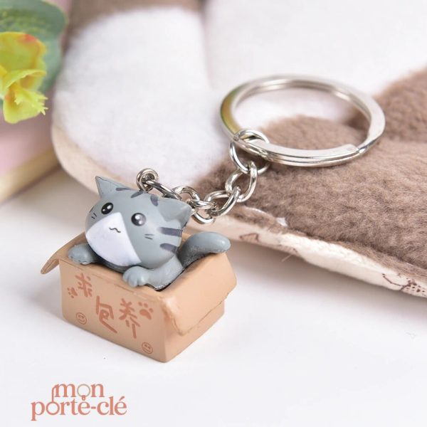 Porte-clé en forme de chaton coloré