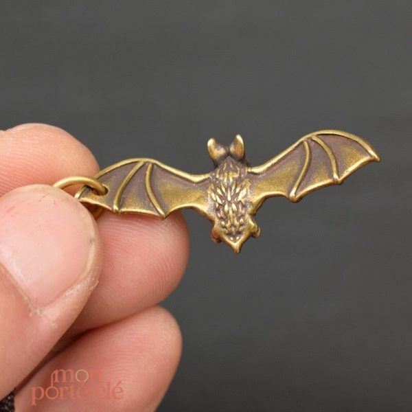 Porte-clé original avec motif de chauve-souris