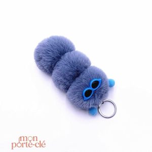 Accessoire porte-clé chenille, parfait pour les amoureux des animaux