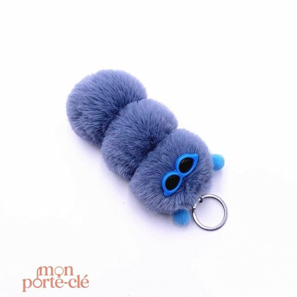 Accessoire porte-clé chenille, parfait pour les amoureux des animaux