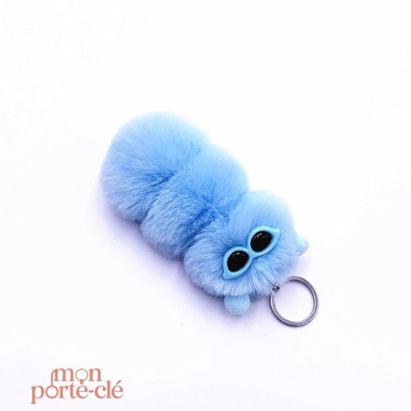 Porte-clé original en chenille, accessoire tendance