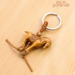 Porte-clé cheval design en bois unique