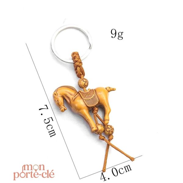 Porte-clé décoratif cheval en bois fait main