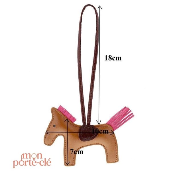 Porte-clé cheval artisanal en cuir souple