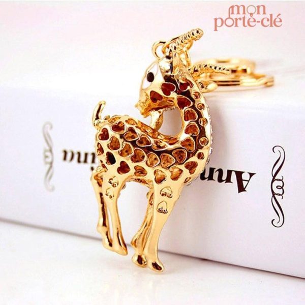 Porte-clé original, représentation artistique d'une chèvre
