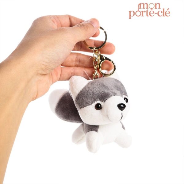 Porte-clé peluche chien, parfait pour les fans de chiens