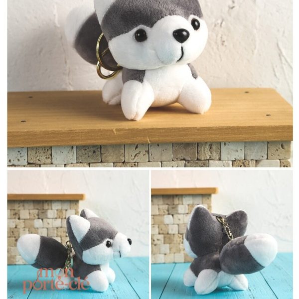 Porte-clé peluche chien, petit compagnon à emporter partout
