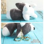 Porte-clé en peluche, design chien pour une touche cosy