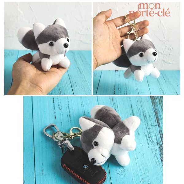 Porte-clé chien en peluche, cadeau idéal pour les amis des animaux