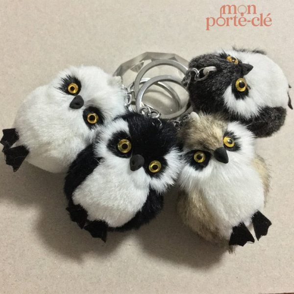 Porte-clé chouette peluche douce et mignonne