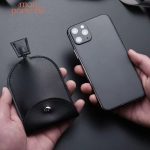 Porte-clé en cuir avec design cloche