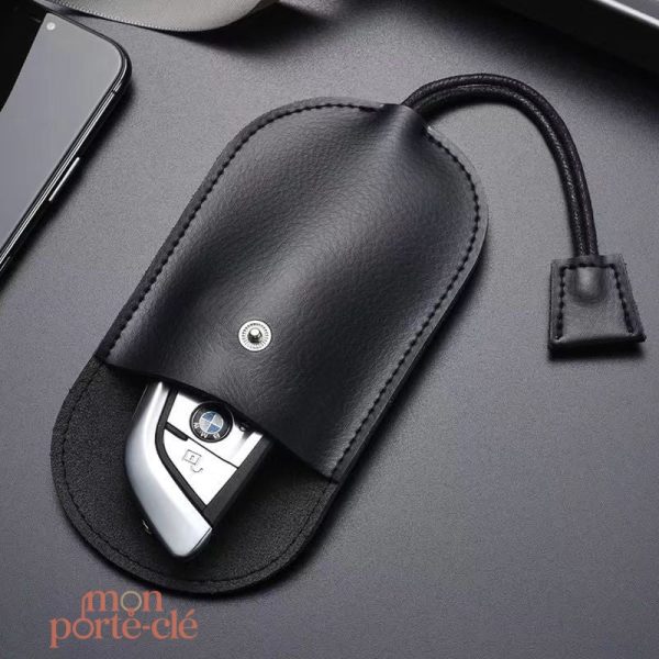 Accessoire porte-clé en cuir unique