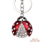 Porte-clé en forme de coccinelle colorée