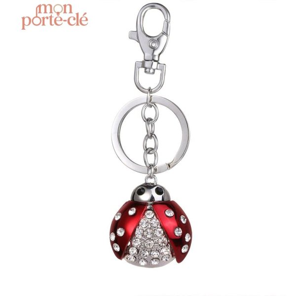 Porte-clé design coccinelle, cadeau amusant