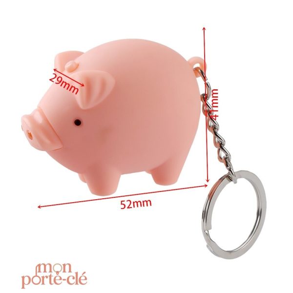 Porte-clé cochon, accessoire tendance