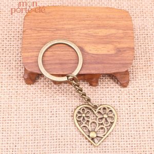 Porte-Clé en forme de cœur, design élégant en acier