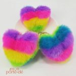 Porte-clé coloré en cœur, symbole d'amour et d'amitié
