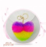 Porte-clé cœur vibrant, accessoire idéal pour personnaliser vos clés