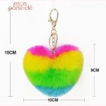Porte-clé à motif arc-en-ciel, petit cadeau plein de charme