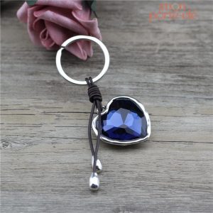 Porte-Clé Cœur Cristallisé en design élégant