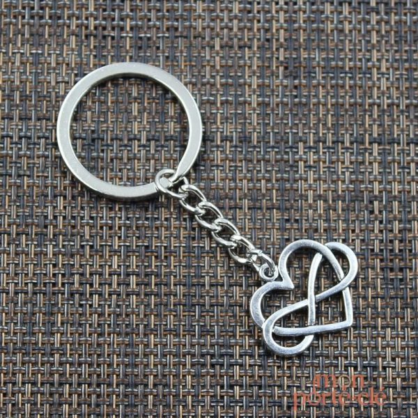 Porte-clé cœur symbolique de l'infini