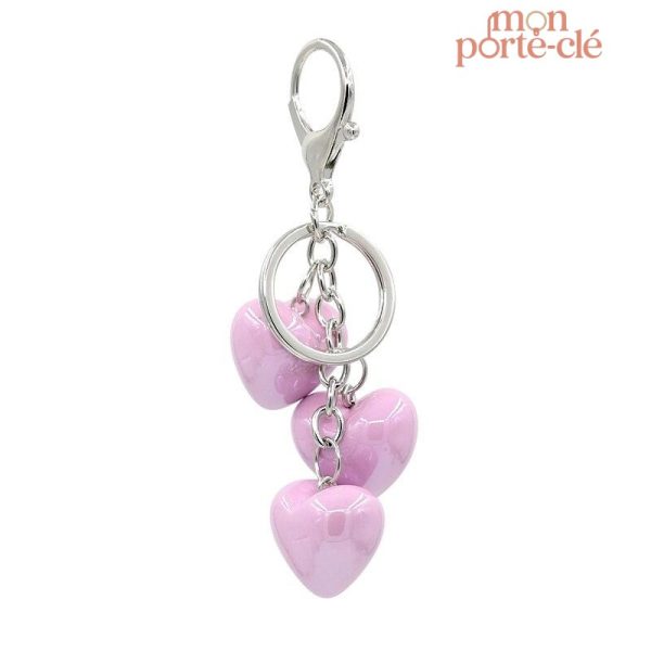 Porte-clé Cœur Le Féminin en métal élégant