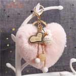 Porte-clé en forme de cœur doux