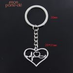 Cadeau romantique : porte-clé cœur avec gravure personnalisée