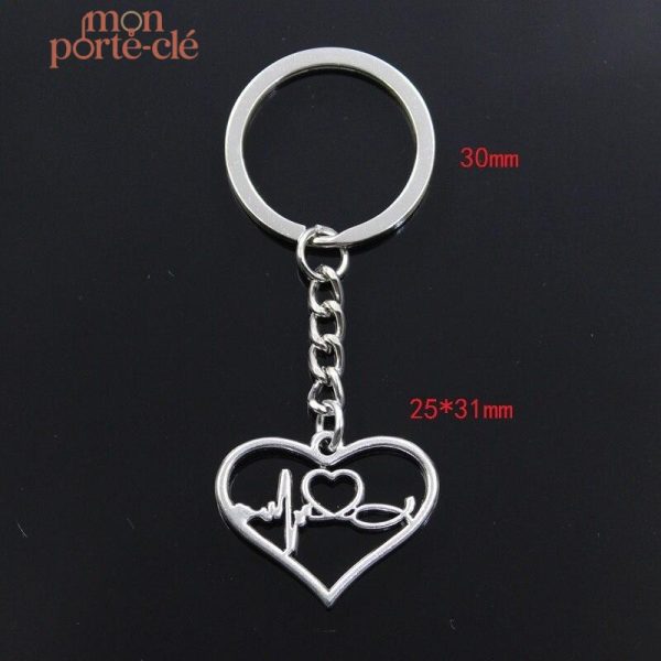 Cadeau romantique : porte-clé cœur avec gravure personnalisée