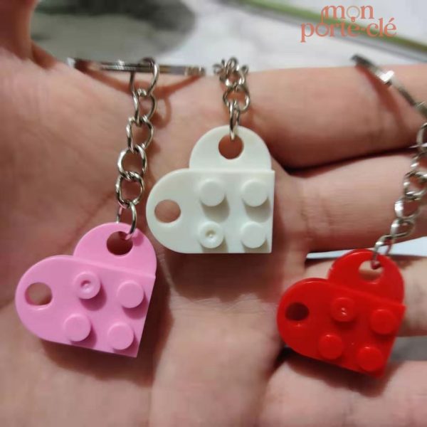Porte-Clé Cœur à thème Lego