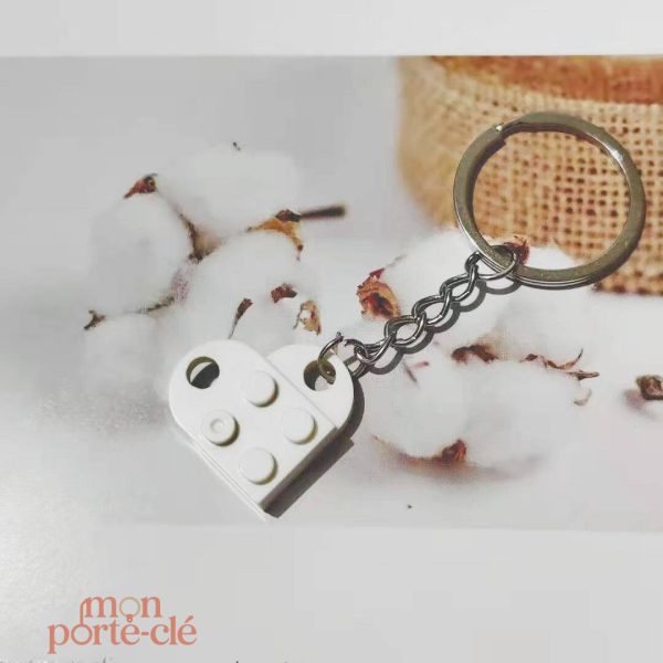 Porte-Clé en forme de cœur coloré