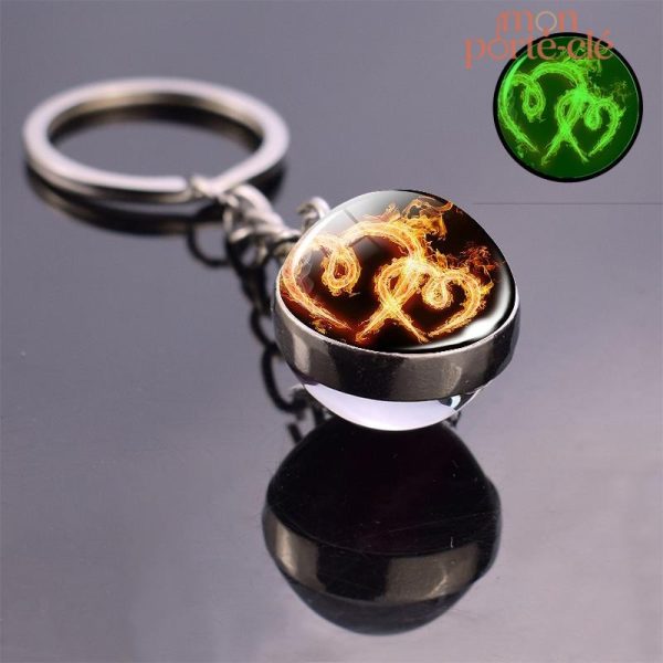 Porte-clé lumineux en cœur, accessoire tendance