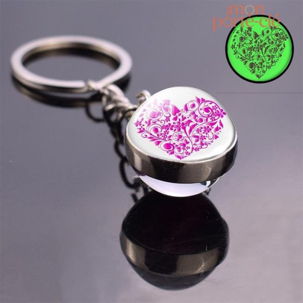 Accessoire cœur lumineux, parfait pour les clés