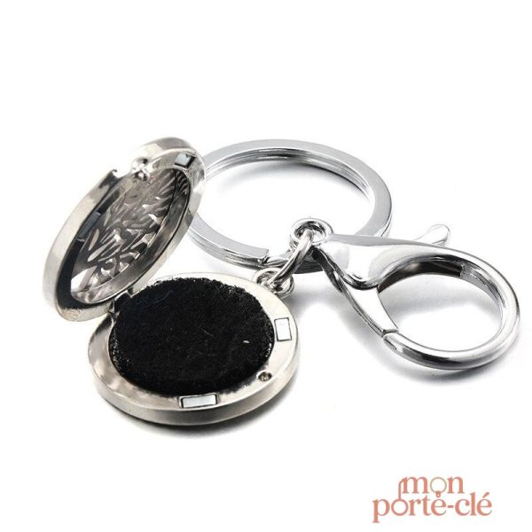 Accessoire porte-clé cœur, finition métallique