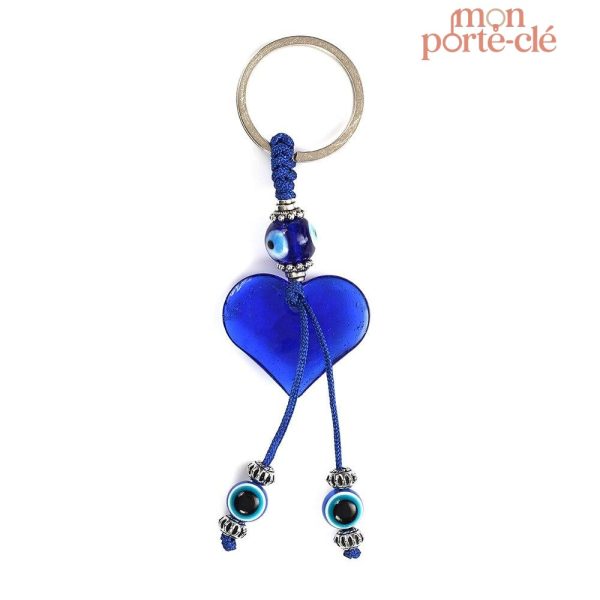 Porte-clé décoratif en cœur, style unique